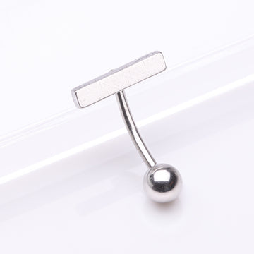 Detail View 1 of Modern Minimalist Rectangular Bar Steel Curved Barbell